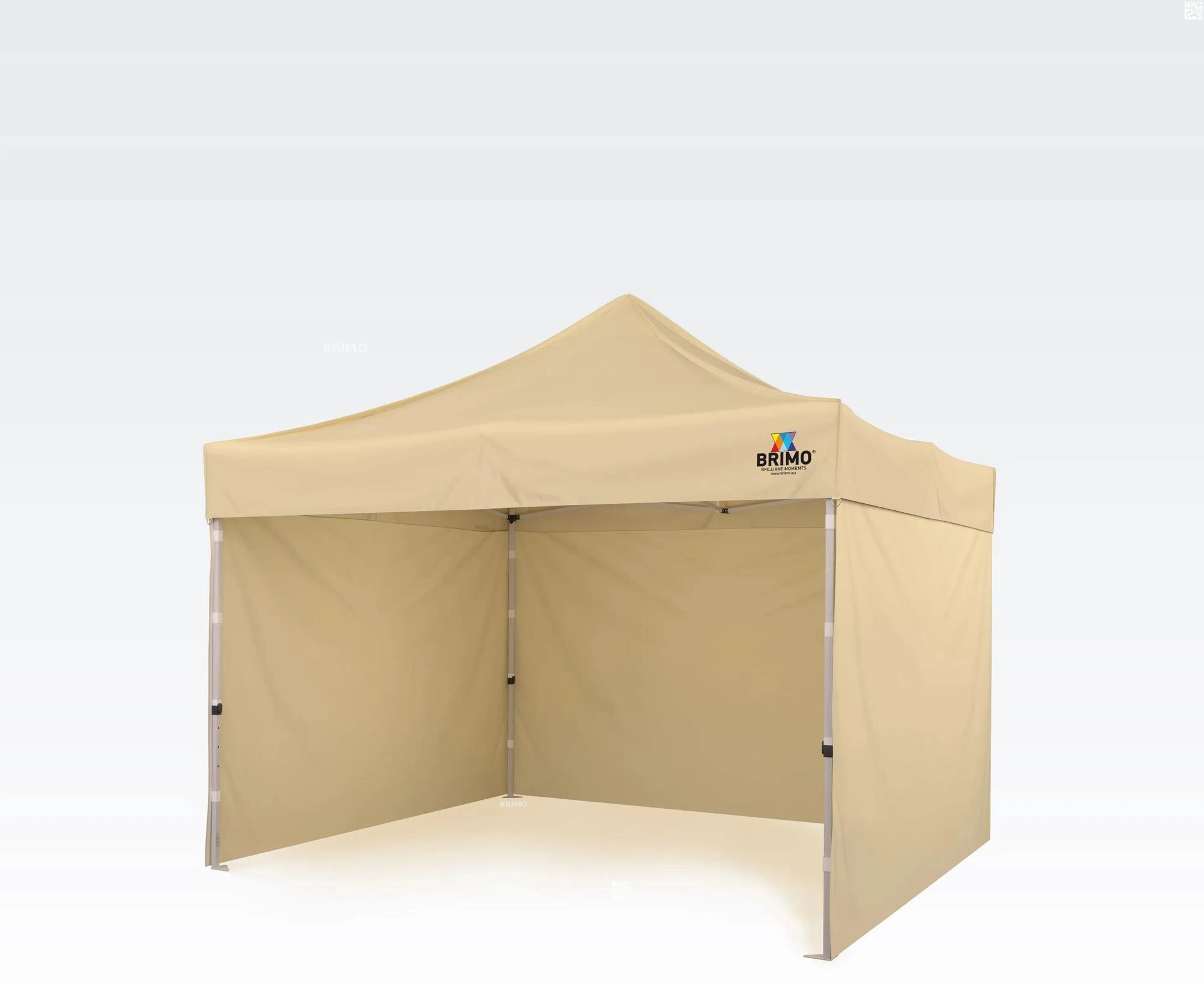 BRIMO Skladací altánok 3x3m - s 3 stenami - Béžová 9