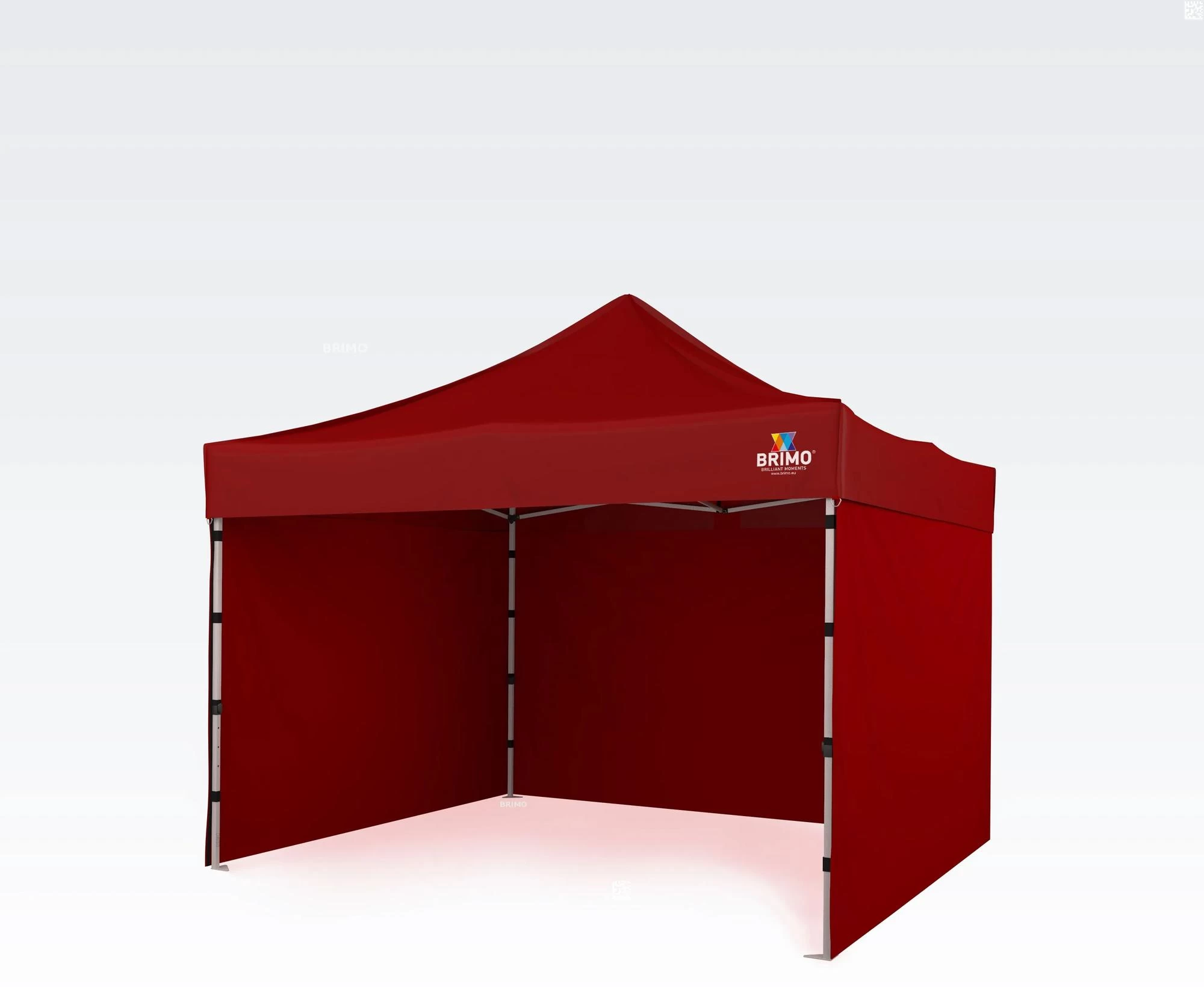 BRIMO Záhradný altánok 3x3m - s 3 stenami - Červená 35