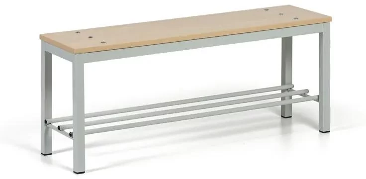 Šatníková lavica s botníkom, sedák - lamino, dĺžka 1000 mm, breza