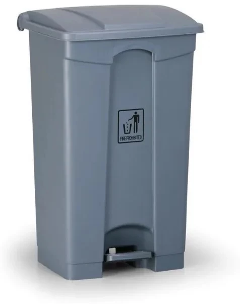 Nášľapný viacúčelový kôš na odpadky 87 l, 480 x 360 x 820 mm, sivá