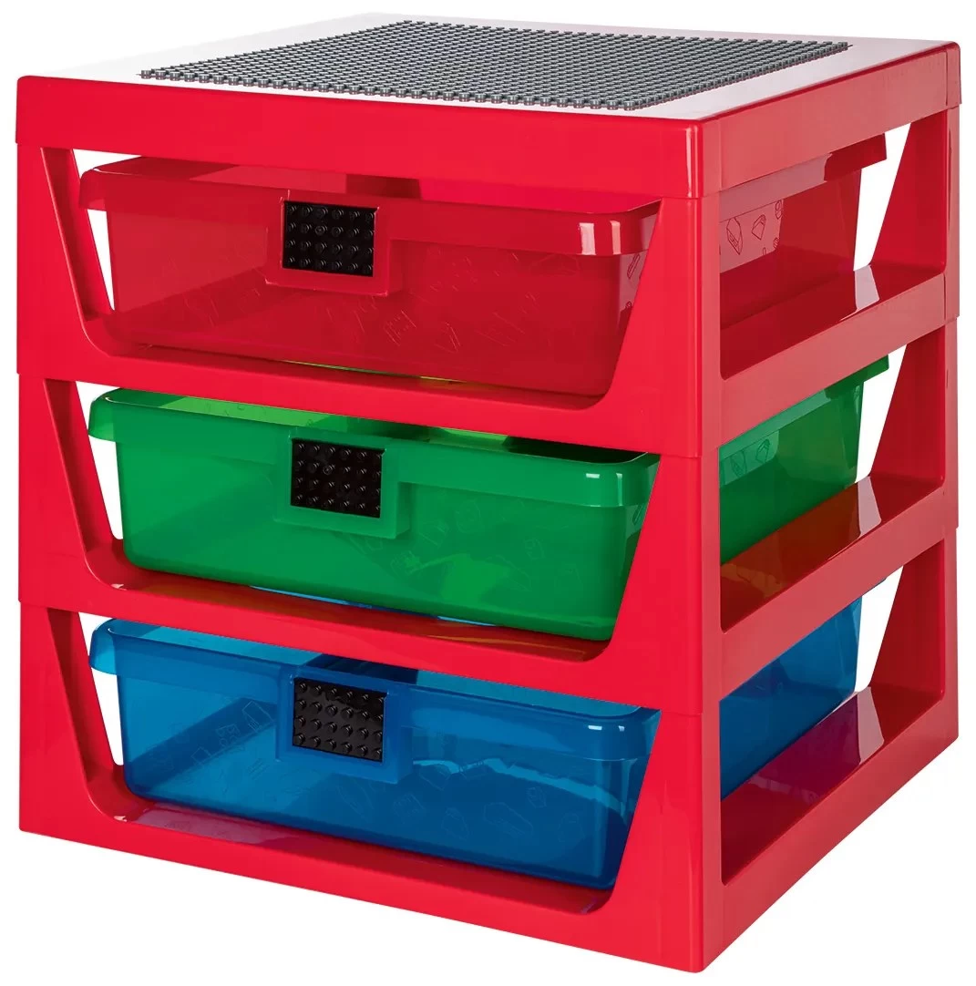 Lego®  Classic Plastový regál s 3 zásuvkami (červená)  (100355033)