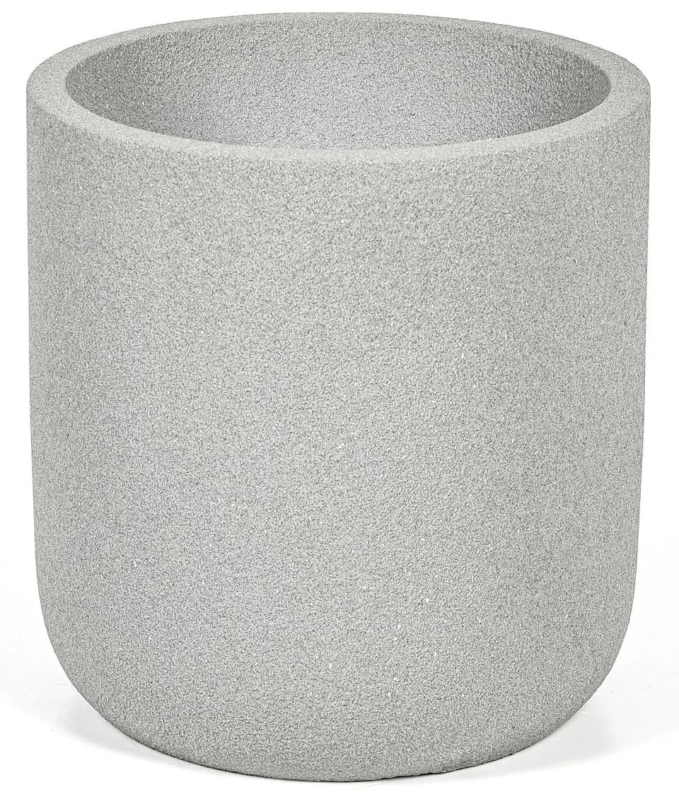 Kvetináč valcový XL, 54 x 54 x 58 cm, fiberclay, sivý pieskovec